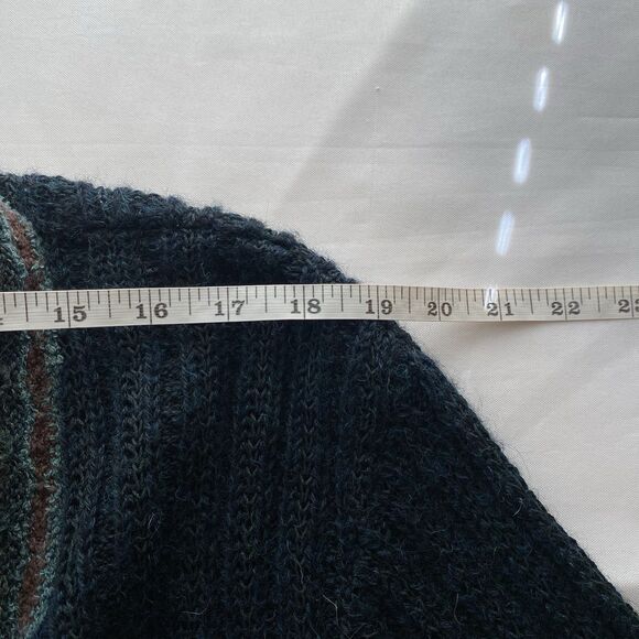 Peruvian Connection Dark Teal Alpaca Blend Long Cardigan Size Extra Large - Picture 15 of 16